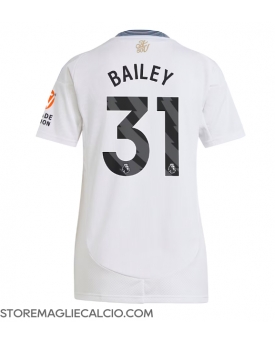 Aston Villa Leon Bailey #31 Maglia Gara Trasferta Repliche 2024-25 Donna Maniche Corte Aston Villa Leon Bailey #31 Maglia Gara Trasferta Repliche 2024-25 Donna Maniche Corte